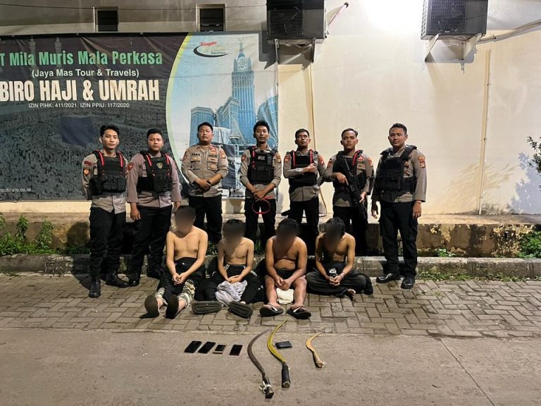 Empat Remaja Diamankan Polisi Saat Hendak Tawuran di Bekasi